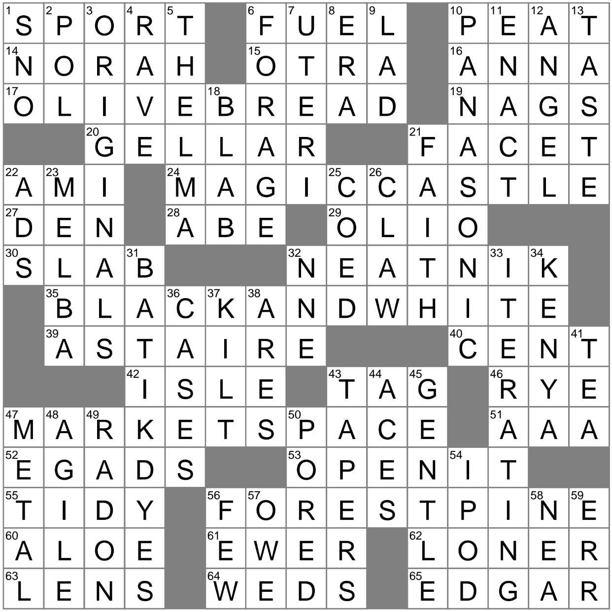 tapered tuck crossword