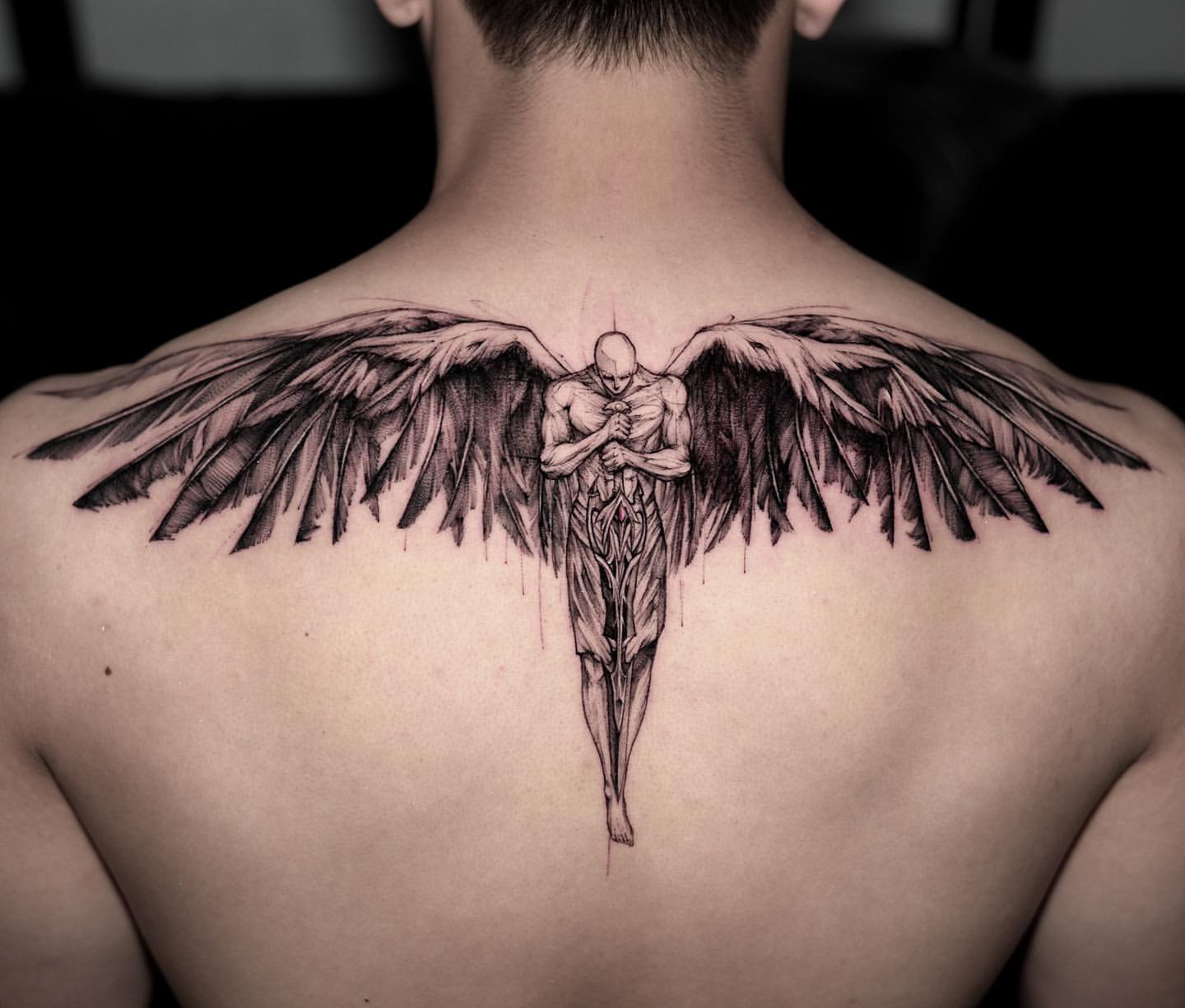 tattoo designs for men angel