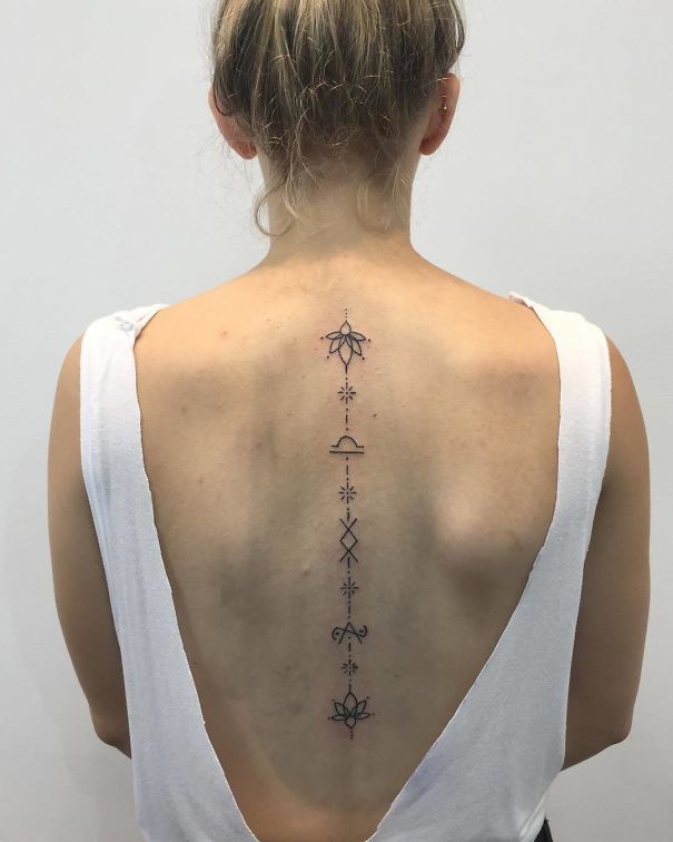 tattoo down spine