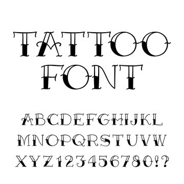 tattoo numbers fonts