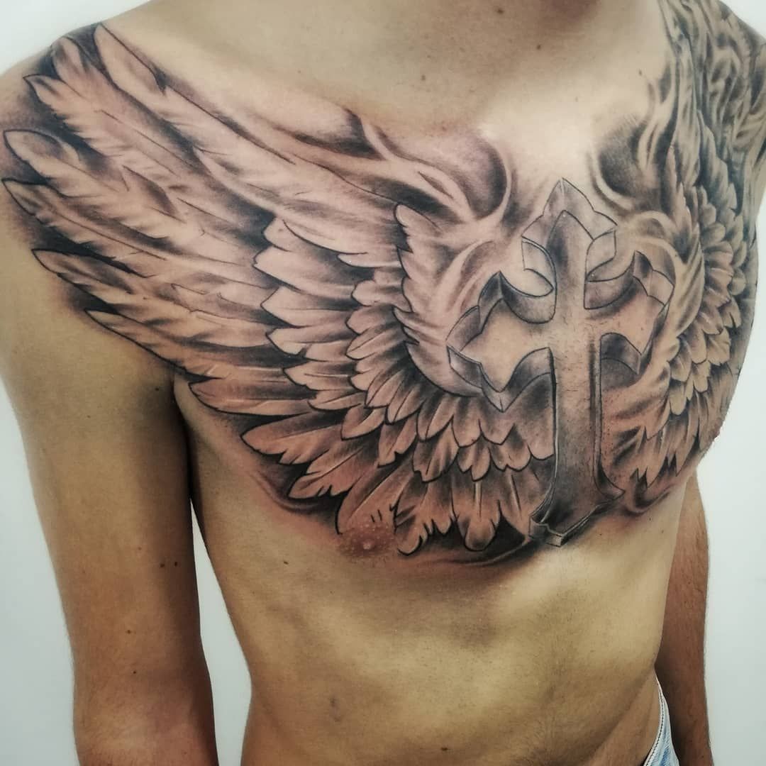 tattoo wings on chest