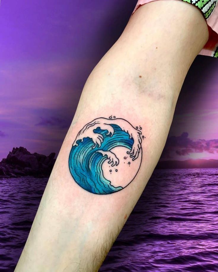 tattoo with waves