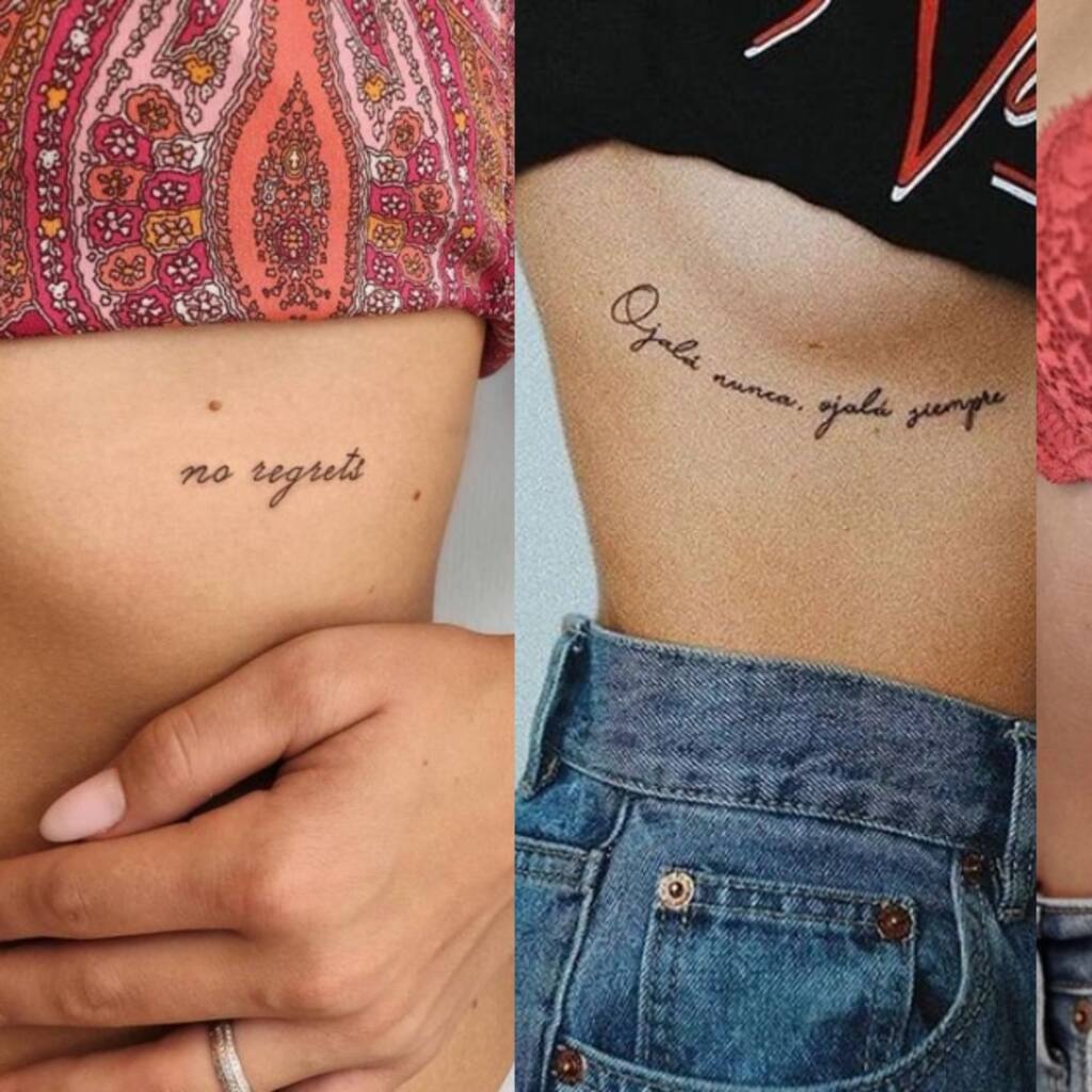 tatuajes en la costilla mujer frases