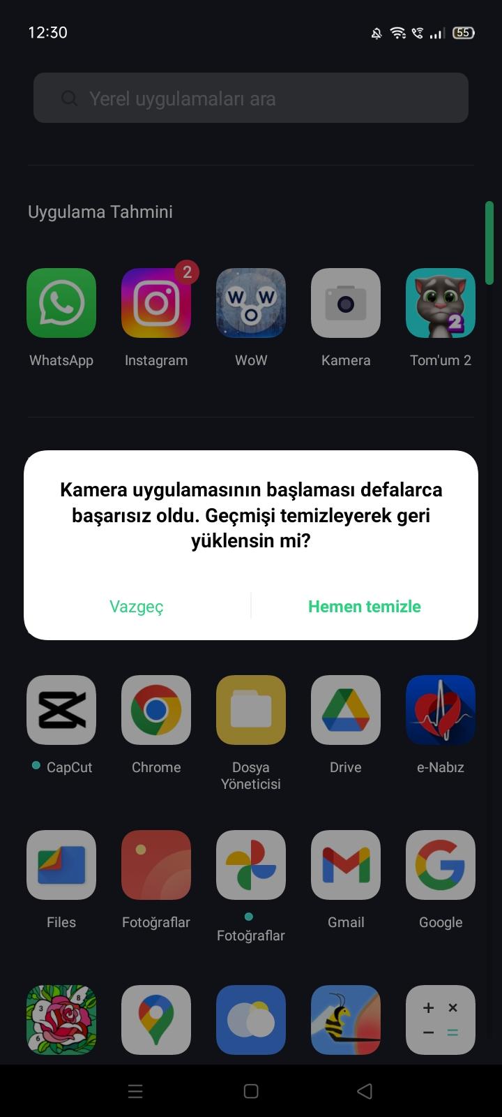 telefonumun el feneri çalışmıyor