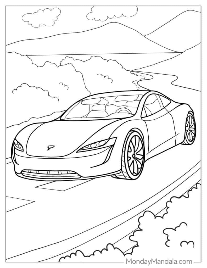 tesla coloring pages