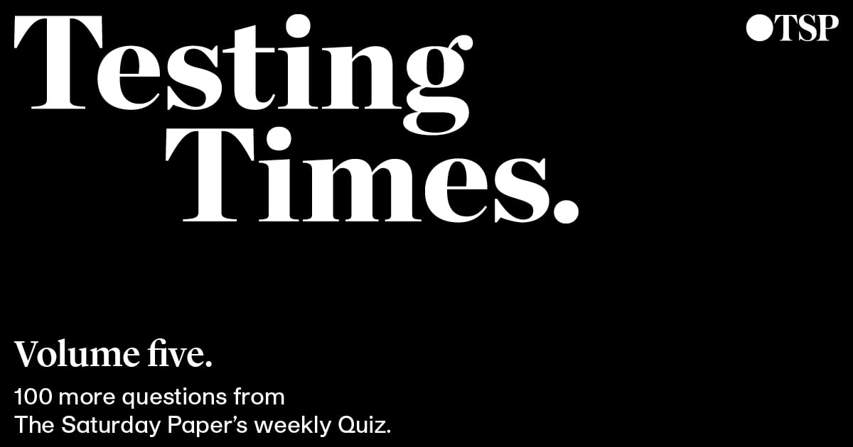 the saturday paper quiz