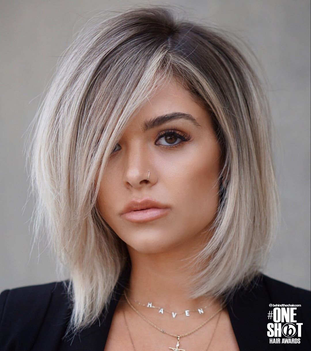 thick hair shoulder length long bob haircut