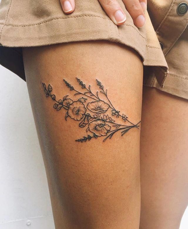 thigh tattoo ideas for females