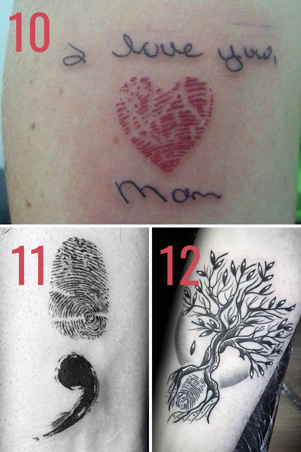 thumbprint tattoo ideas