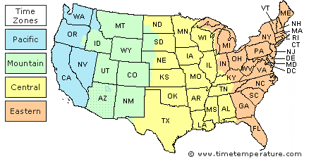 timezone central standard time