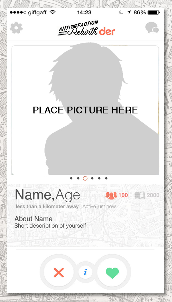 tinder profile template