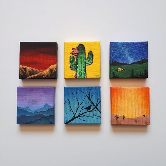 tiny canvas paintings