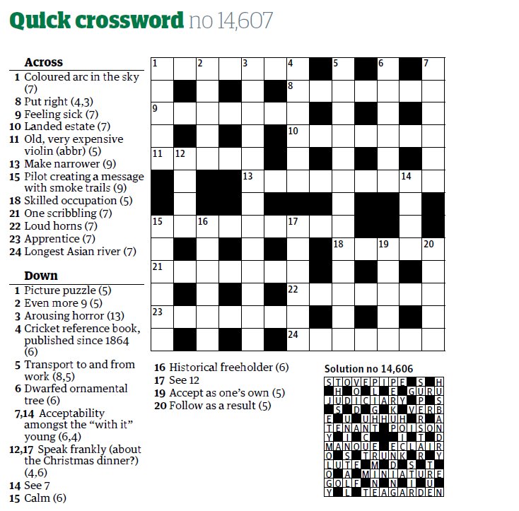 todays guardian quick crossword