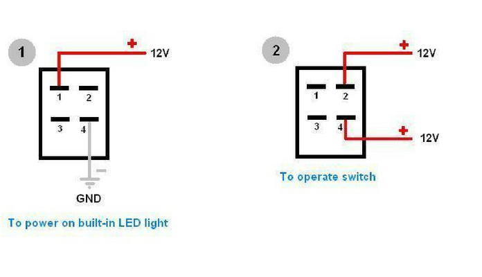 toggle switch 4 pin rocker switch wiring diagram