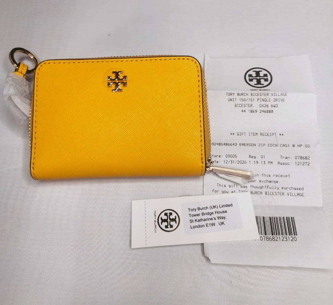 tory burch yellow wallet