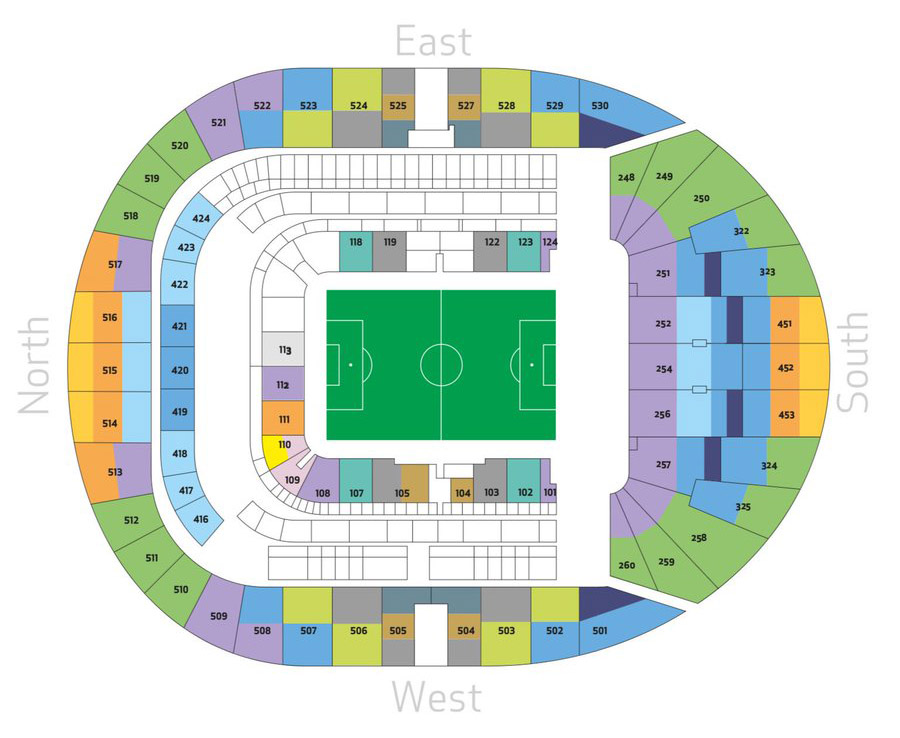 tottenham stadium seating plan with seat numbers