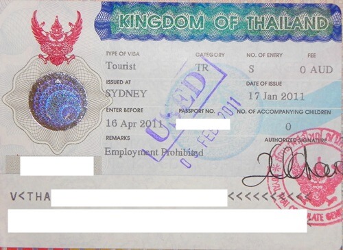 tourist visa thailand 60 tage