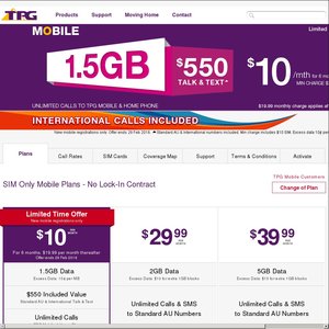 tpg sim only mobile plans