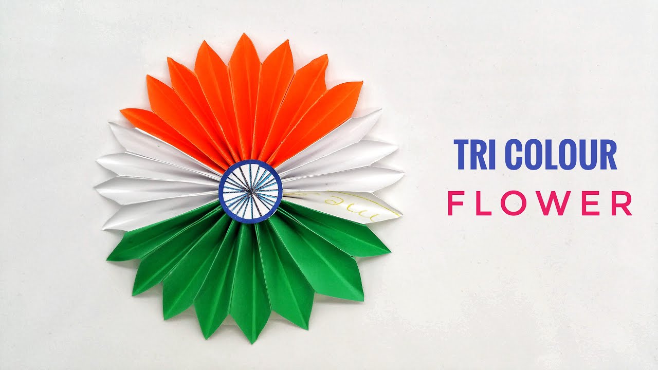 tricolour paper flowers