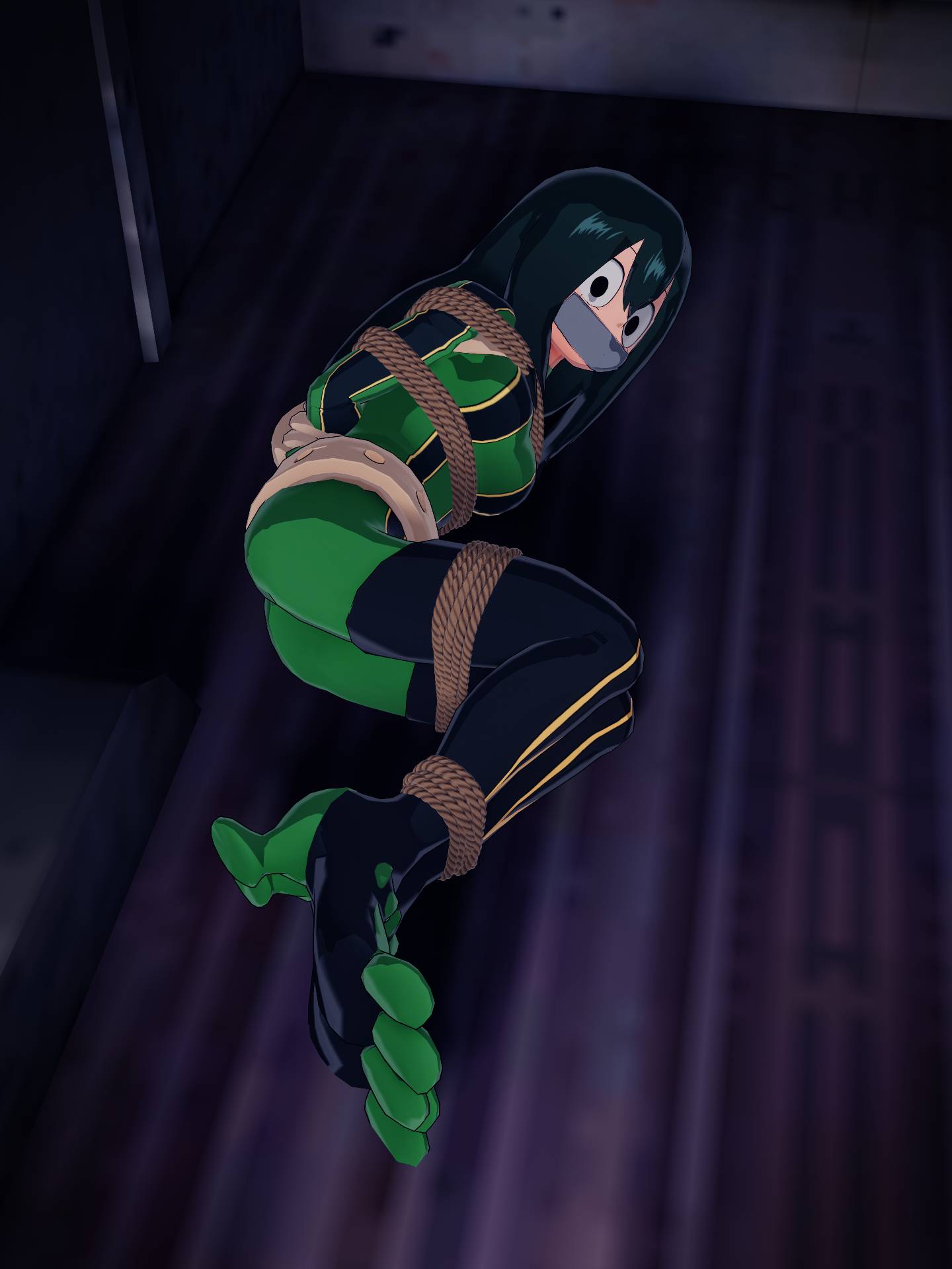 tsuyu asui tied up