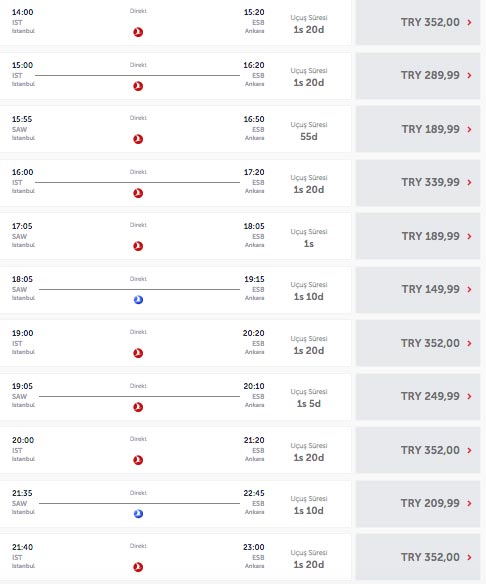 türk hava yolları amerika uçak bilet fiyatları