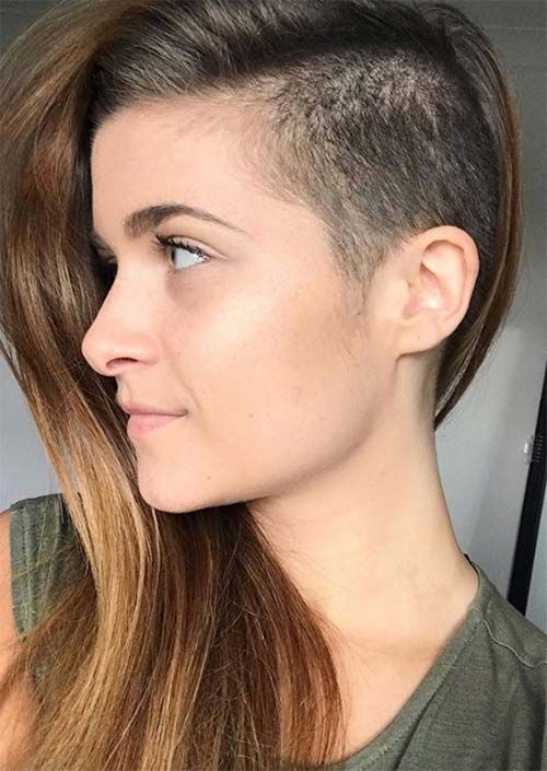 undercut hairstyle women long