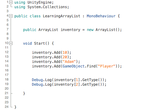 unity gameobject array