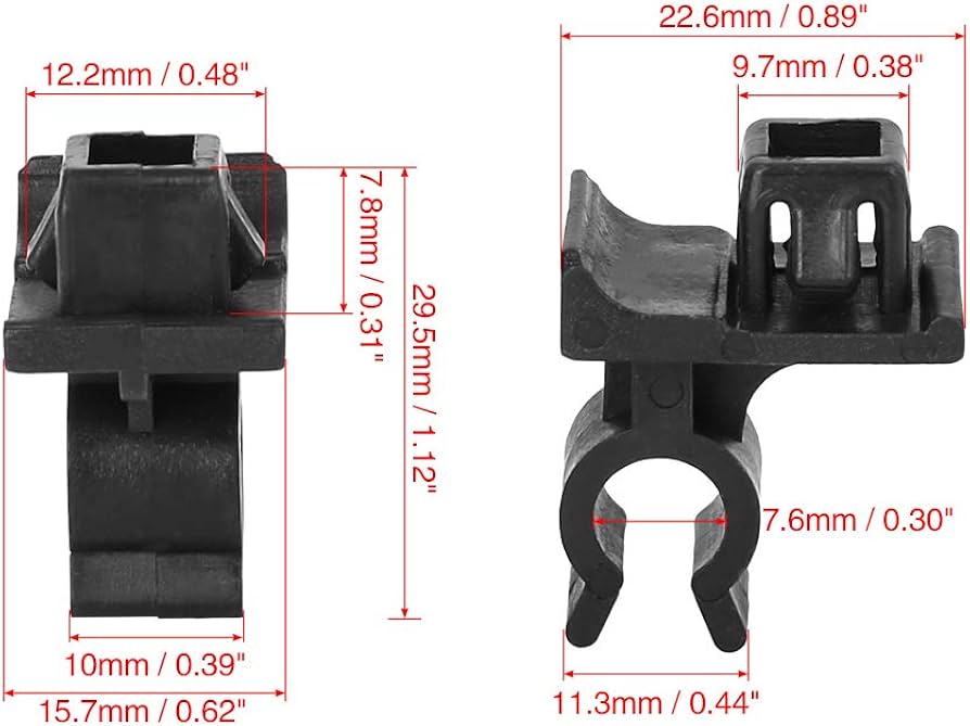 universal hood prop rod clip