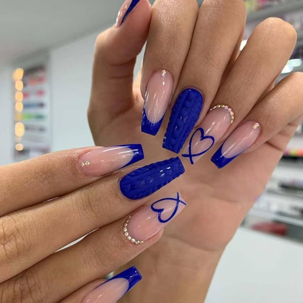 uñas acrilicas azules