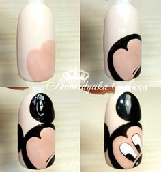 uñas de mickey mouse paso a paso