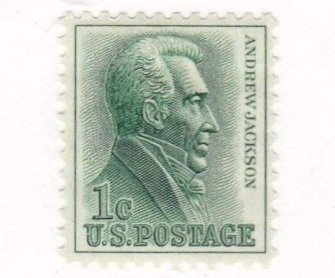 value of andrew jackson 1 cent stamp