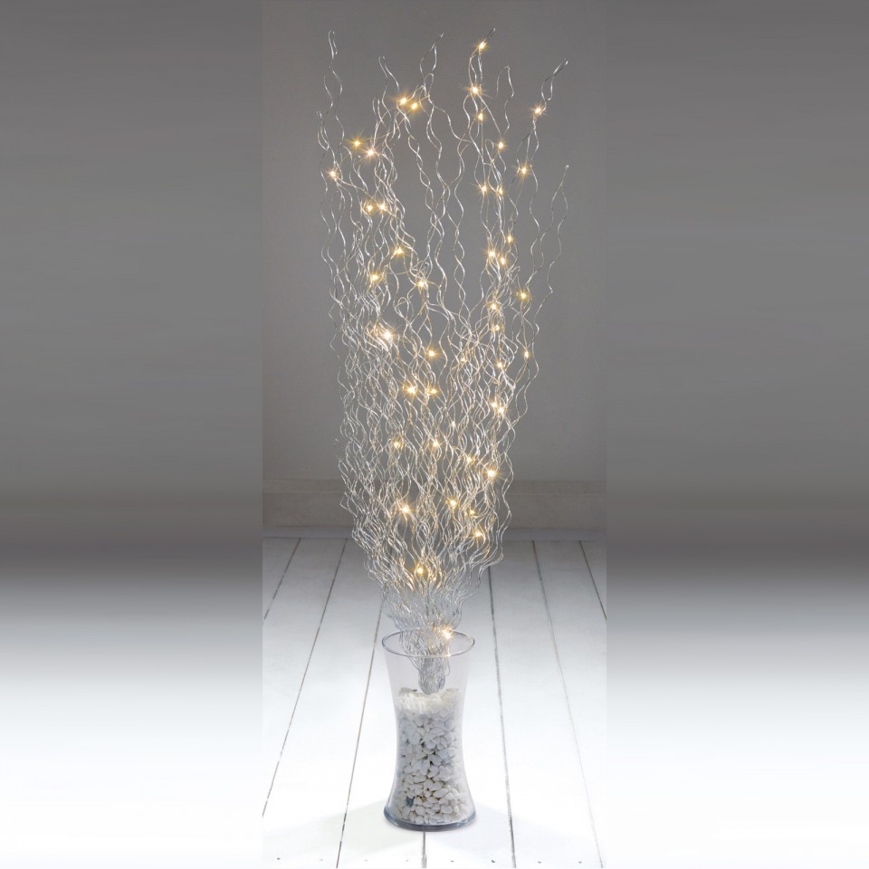 vase with twig lights