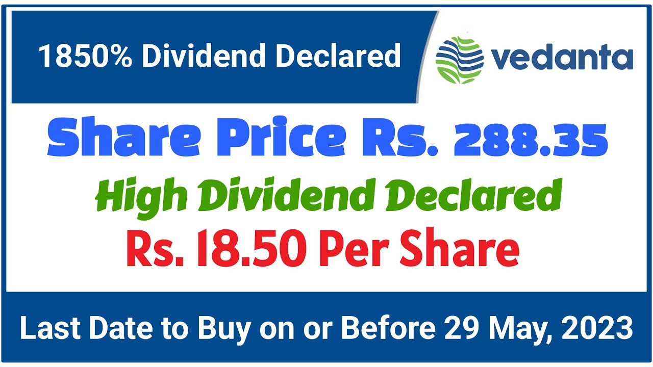 vedanta dividend declared