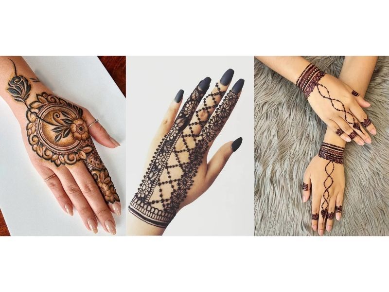 very easy back hand mehndi designs