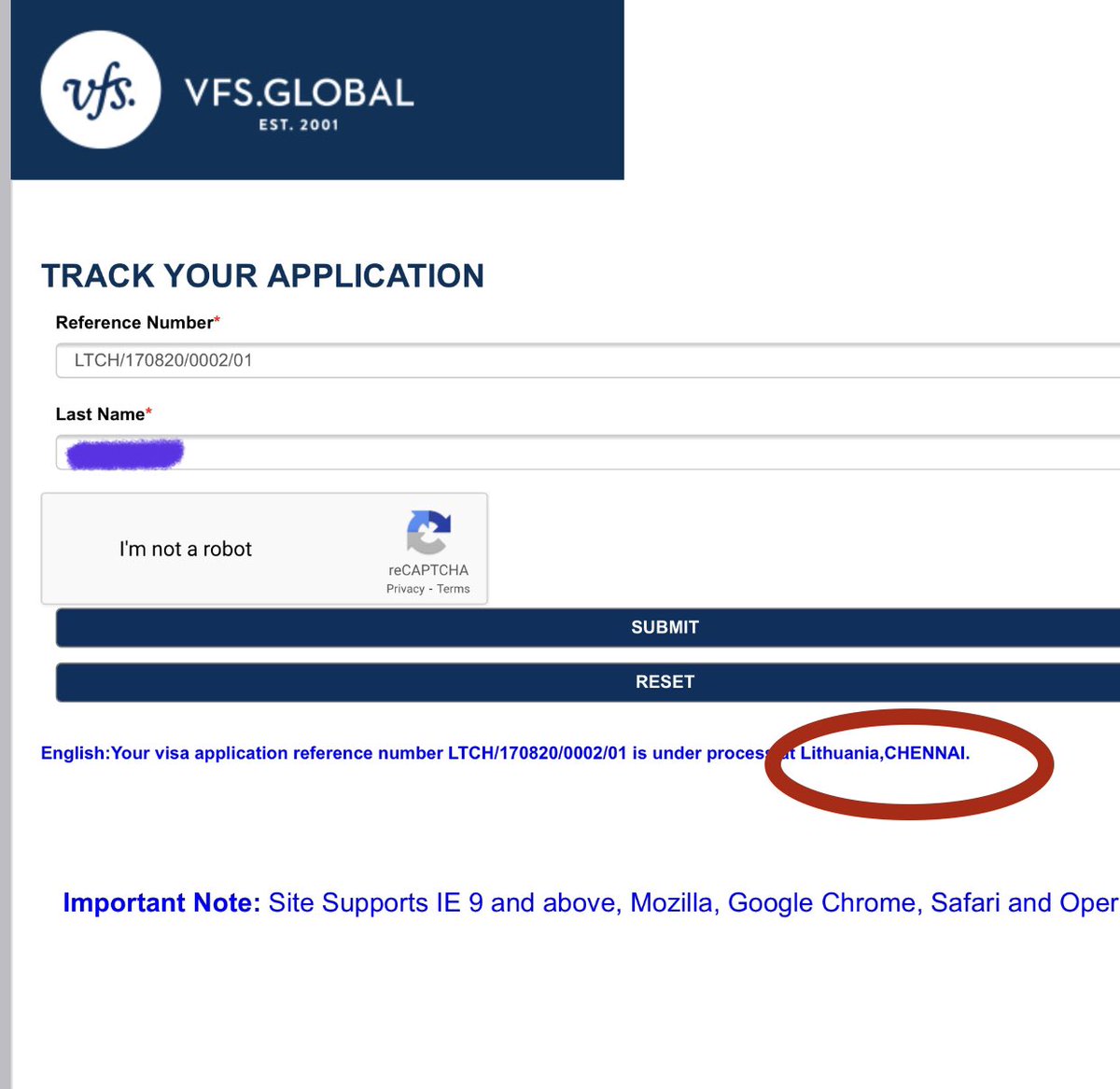 vfsglobal tracking