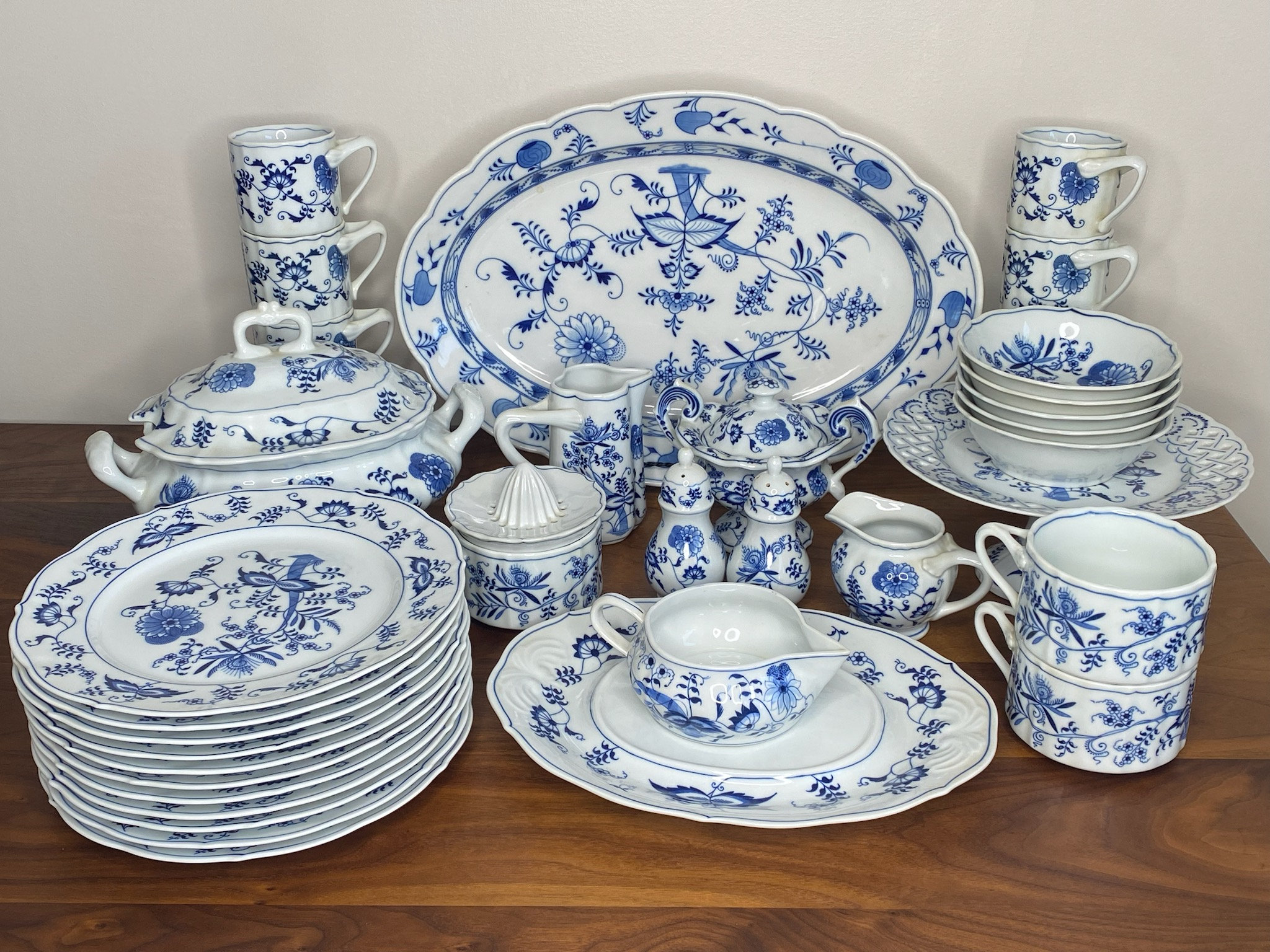 vintage blue danube china