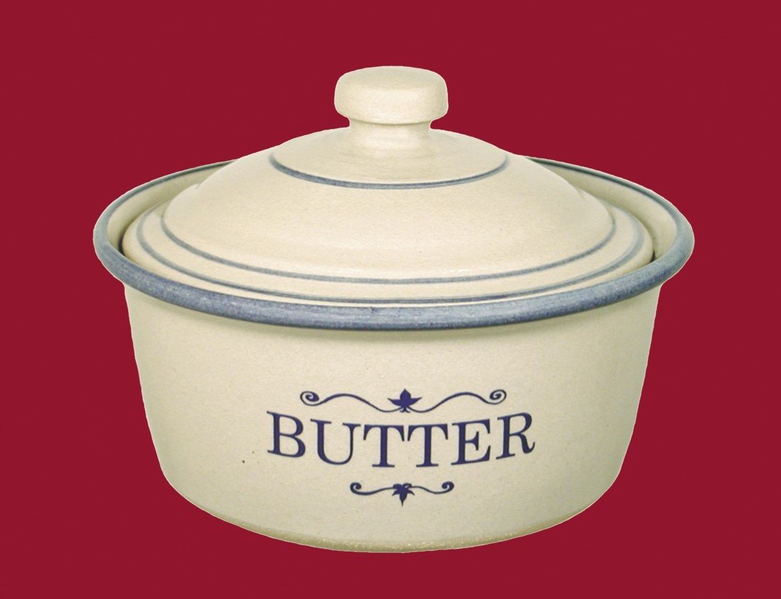 vintage butter crock with lid