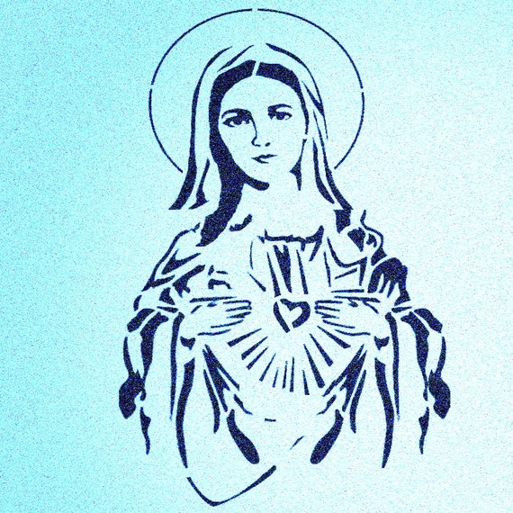 virgin mary stencil