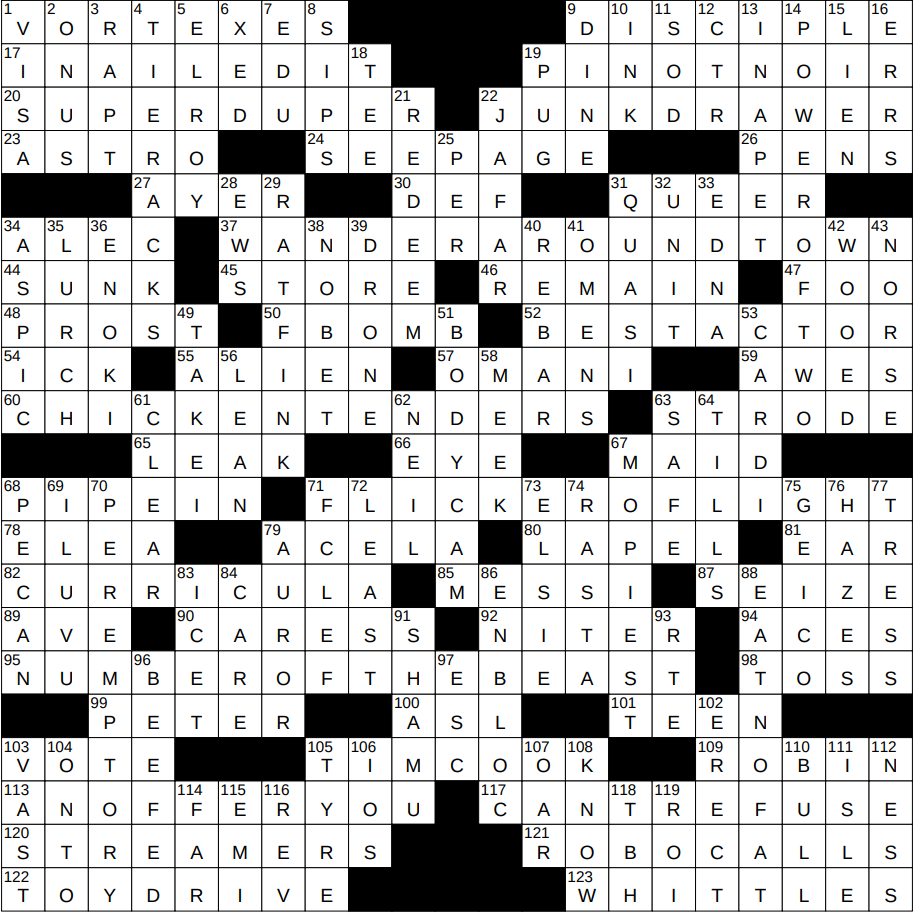 volunteer nyt crossword