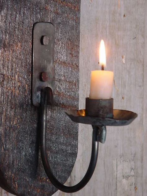 wall sconce with candle holder