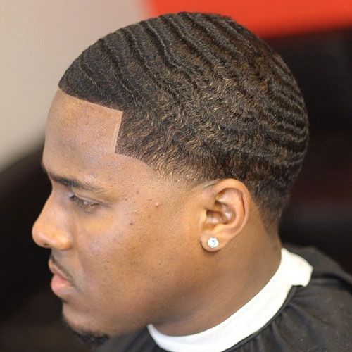 waves short low taper fade black male