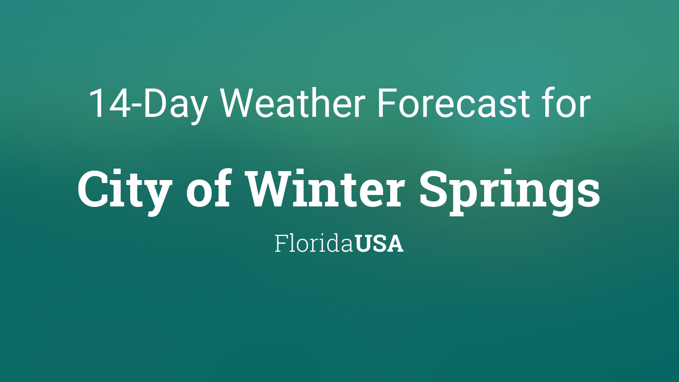 weather winter springs fl hourly