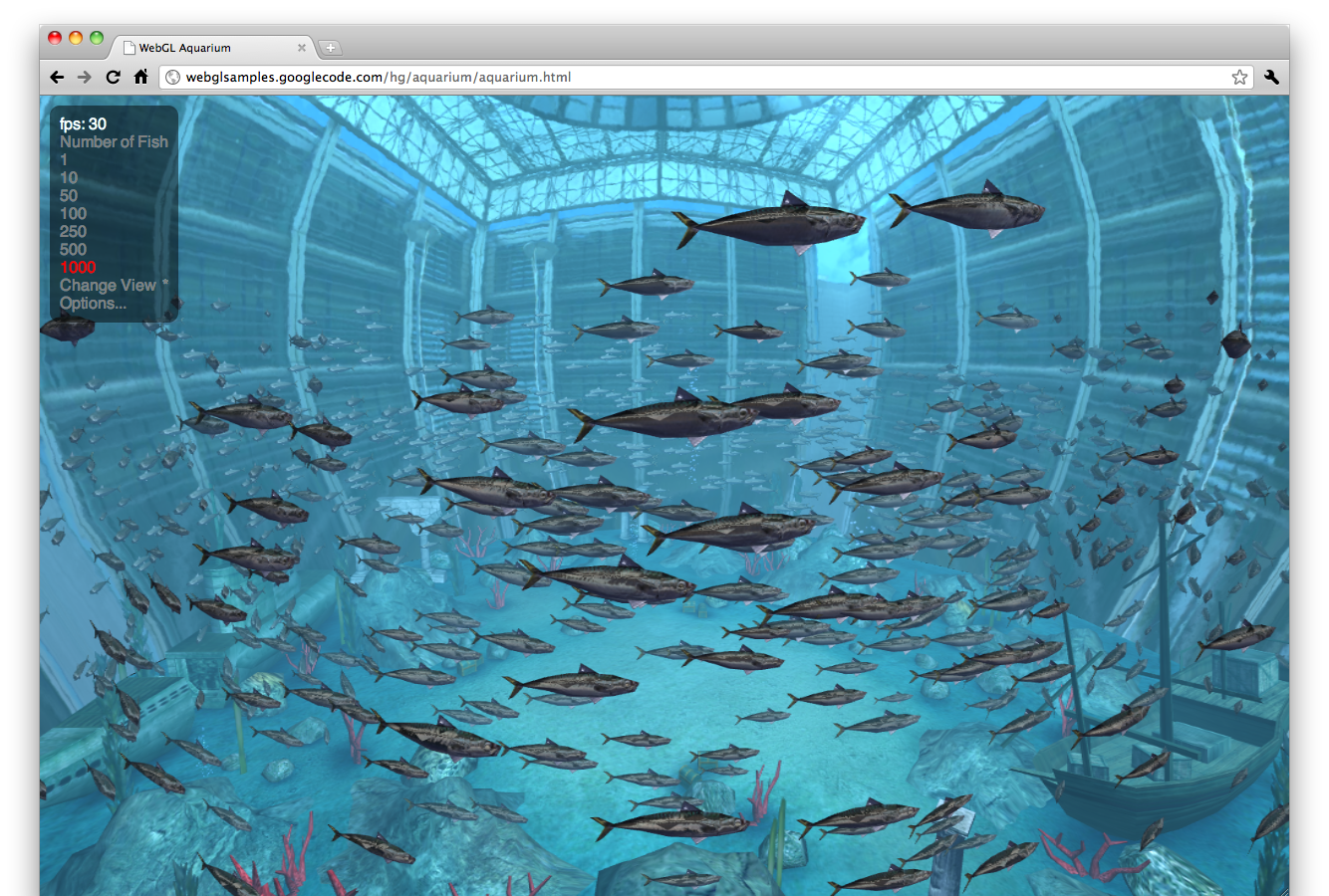 webgl aquarium