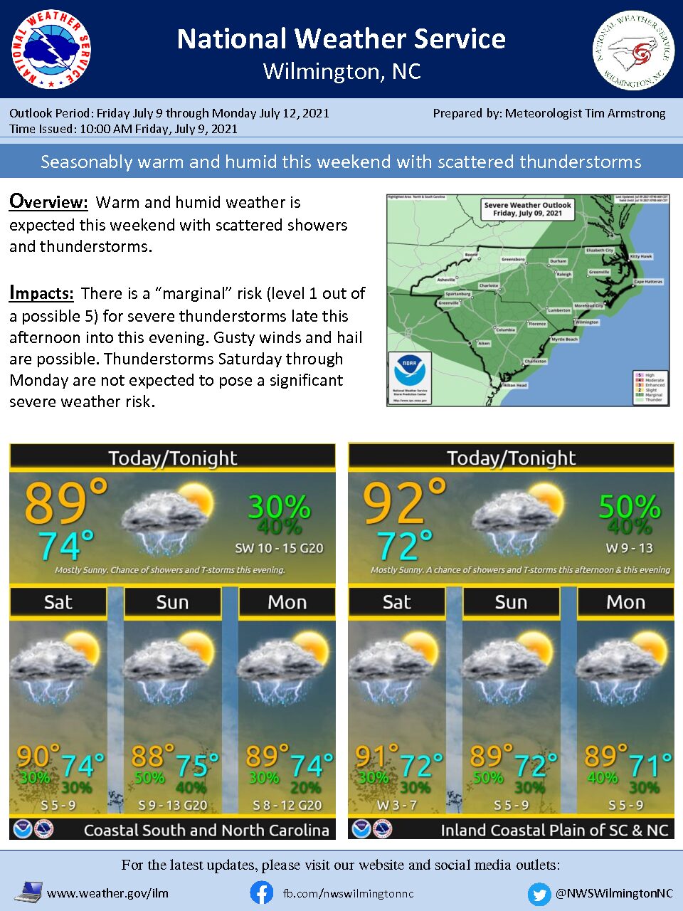 weekend weather wilmington nc