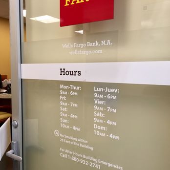 wells fargo timings