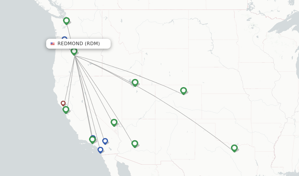 what airlines fly out of redmond oregon