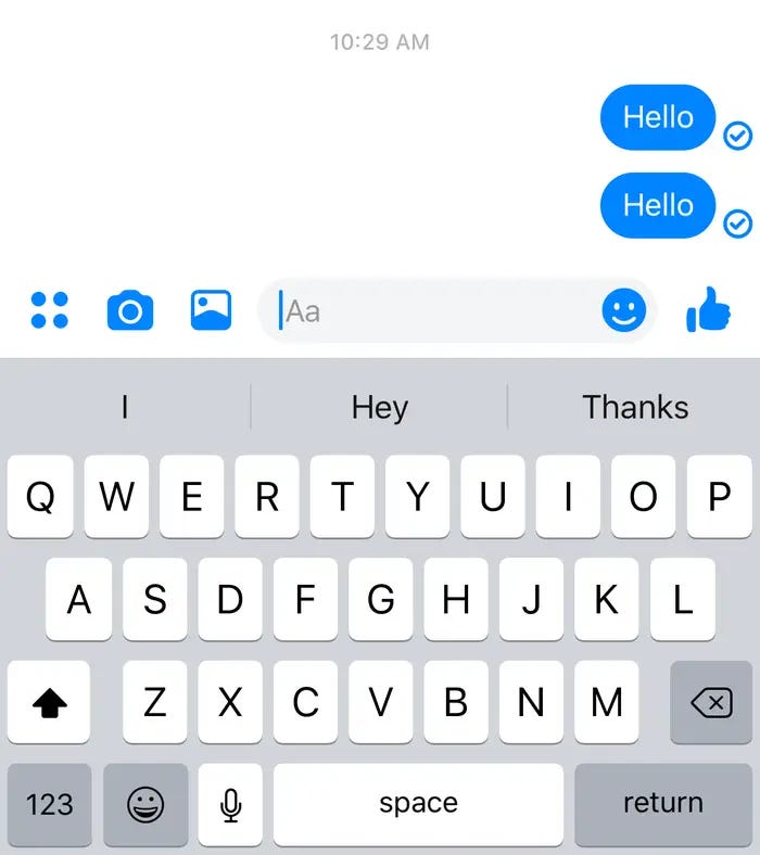 what does messenger check mark mean