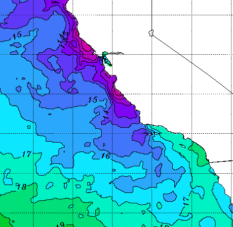 what is the ocean temperature in san diego