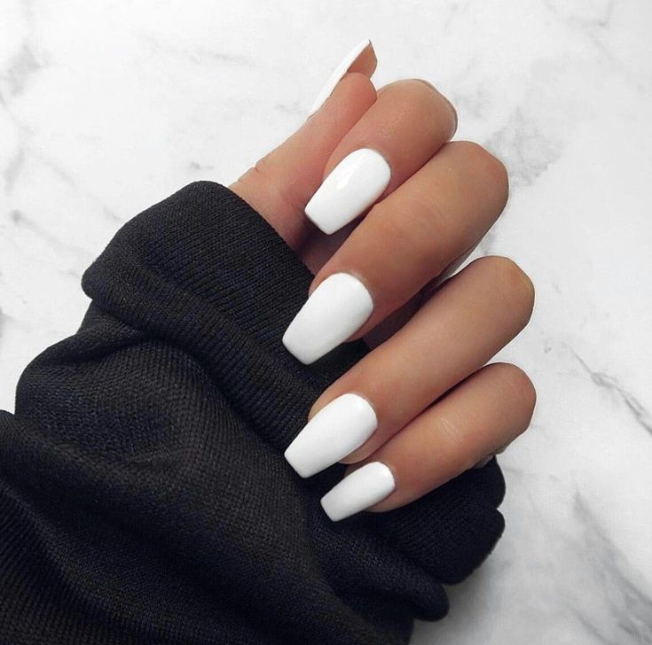 white acrylic nails