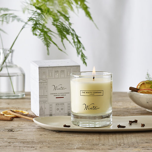 white company flowers signature candle